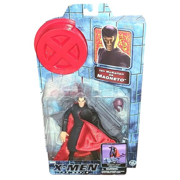 Marvel X-Men The Movie Magneto Action Figure Ian McKellen Magneto 2000 Train VTG - Picture 1 of 4